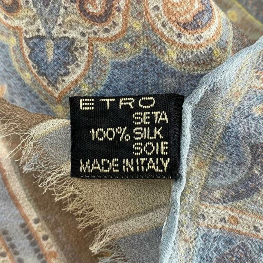 ETRO(エトロ)のETRO(エトロ) スカーフ美品  - ライトブルー×グレーベージュ×マルチ レディースのファッション小物(バンダナ/スカーフ)の商品写真