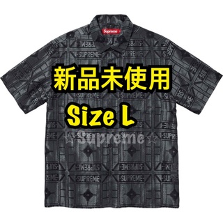 Supreme - Supreme Tray Jacquard S/S Shirtシュプリーム黒L