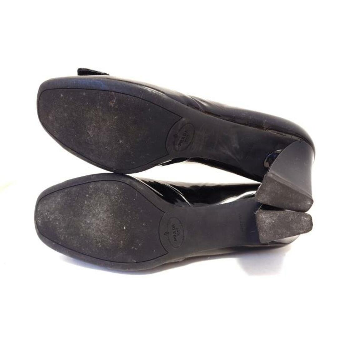 PRADA(プラダ)のPRADA(プラダ) パンプス 35 1/2 レディース - 黒 エナメル（レザー） レディースの靴/シューズ(ハイヒール/パンプス)の商品写真
