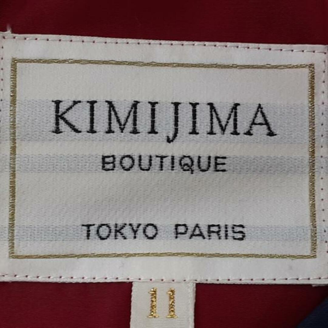 kimijima(キミジマ) ワンピース サイズ11 M レディース美品  - ピンク×ダークネイビー 長袖/ロング/花柄 レディースのワンピース(その他)の商品写真