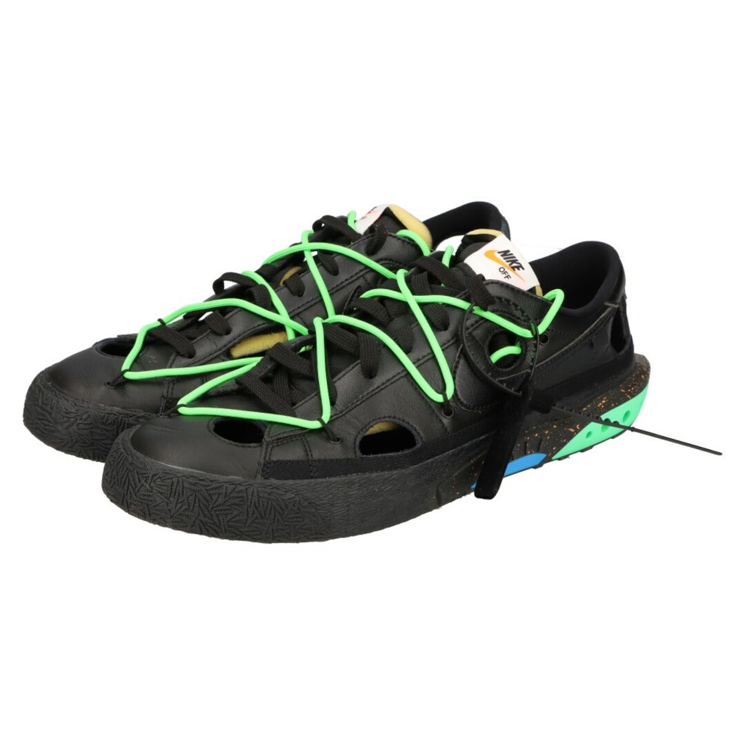 NIKE(ナイキ)のNIKE ナイキ × Off-White Blazer Low Black and Electro Green オフホワイト ブレーザー ローカットスニーカー ブラック/グリーン US12/30cm DH7863-001 メンズの靴/シューズ(スニーカー)の商品写真