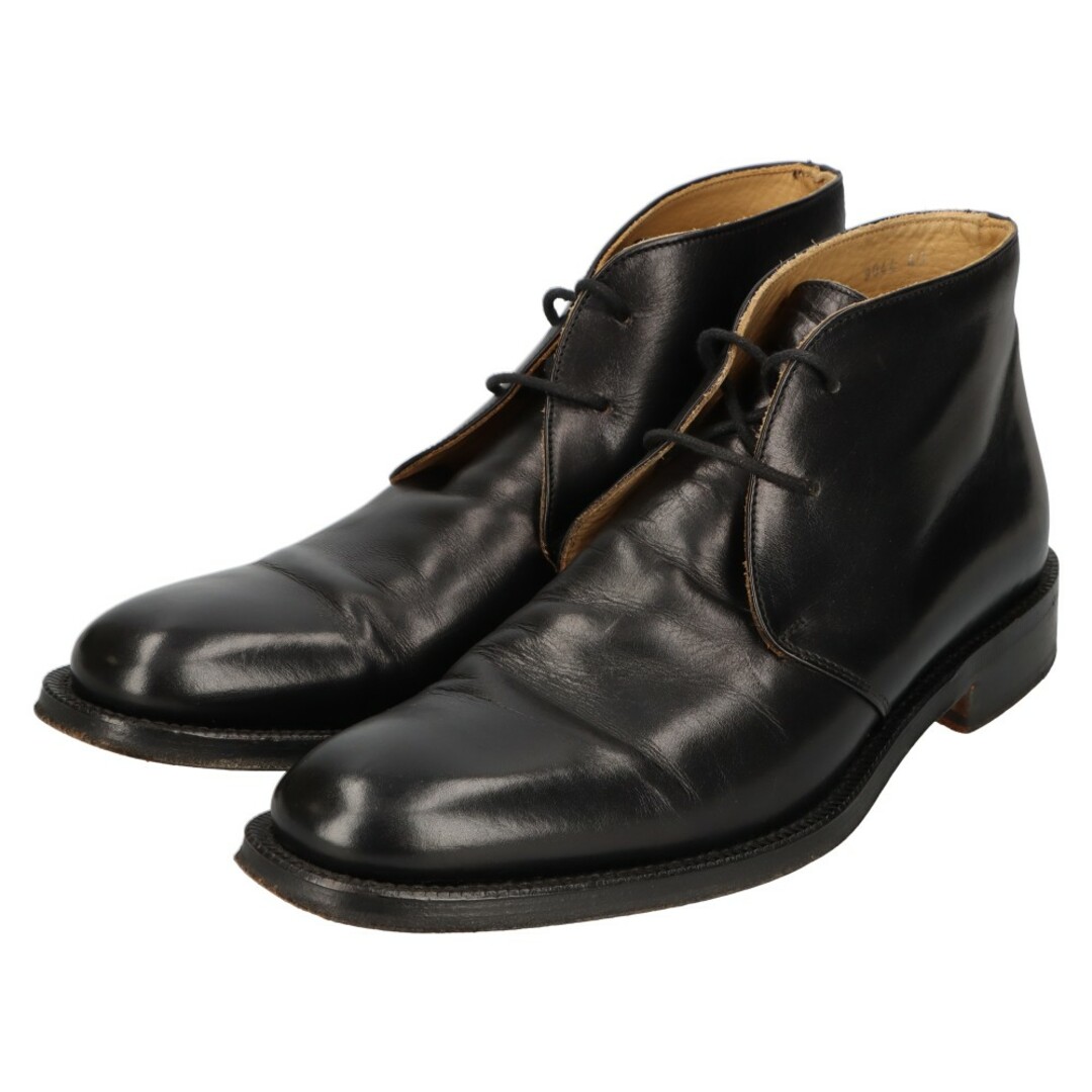 MANIFATTURE FIORENTINE マニファットーレ フィオレンティーナ プレーントゥ レースアップ チャッカブーツ ブラック メンズの靴/シューズ(ブーツ)の商品写真