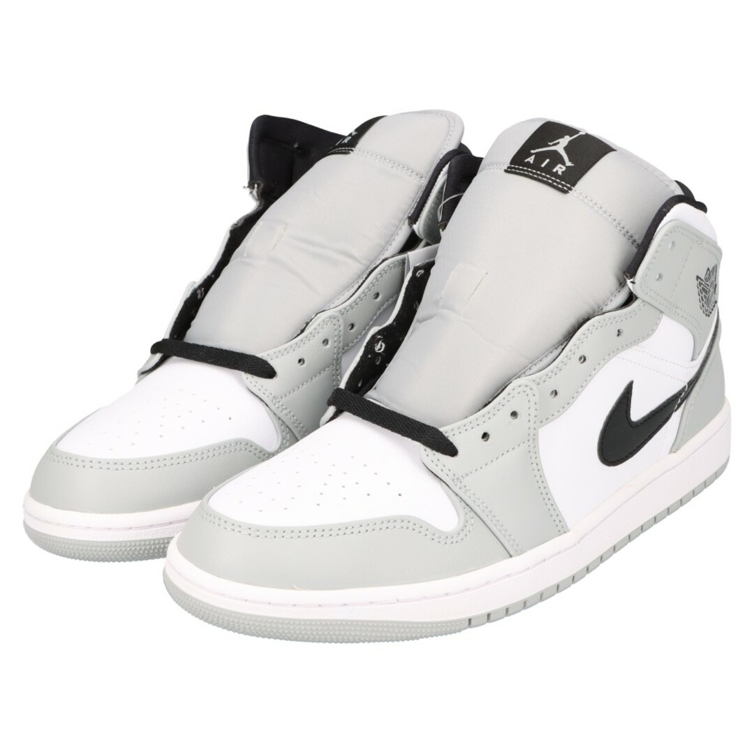 NIKE(ナイキ)のNIKE ナイキ AIR JORDAN 1 MID SMOKE GREY エアジョーダン 1 ミドルカットスニーカー グレー US10.5/28.5cm 554724-092 メンズの靴/シューズ(スニーカー)の商品写真