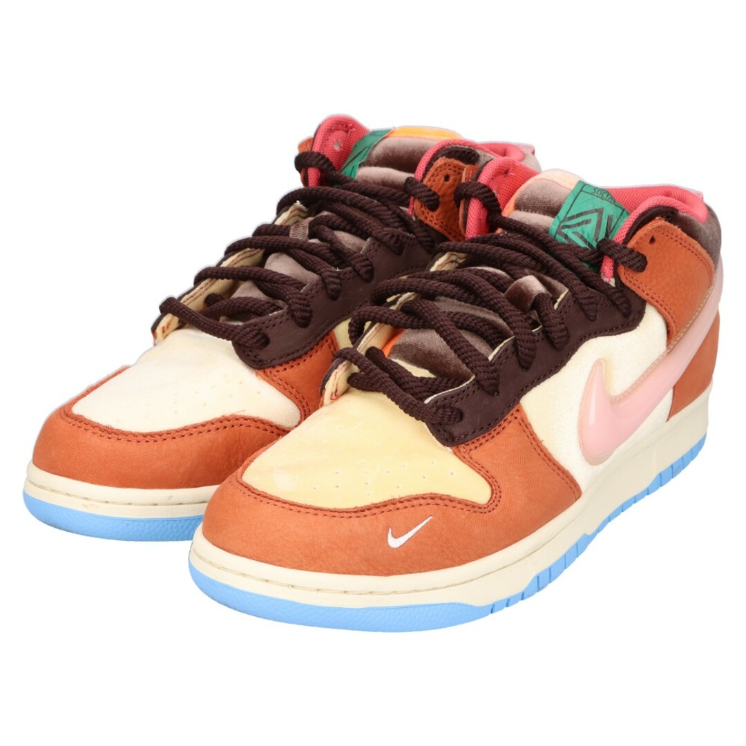 NIKE(ナイキ)のNIKE ナイキ ×SOCIAL STATUS DUNK MID CHOCOLATE MILK ダンク ミッド チョコレート ミルク ミッドカットスニーカー マルチ US9/27cm DJ1173-700 メンズの靴/シューズ(スニーカー)の商品写真