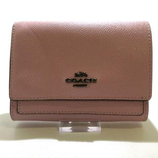 コーチ(COACH)のCOACH(コーチ) 2つ折り財布 - ピンク レザー(財布)