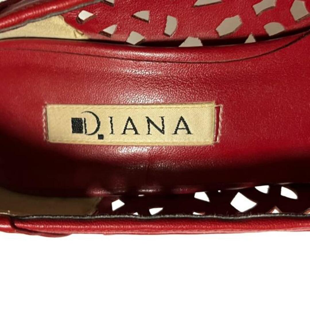 DIANA(ダイアナ)のDIANA(ダイアナ) パンプス 23 1/2 レディース - レッド パンチング レザー レディースの靴/シューズ(ハイヒール/パンプス)の商品写真