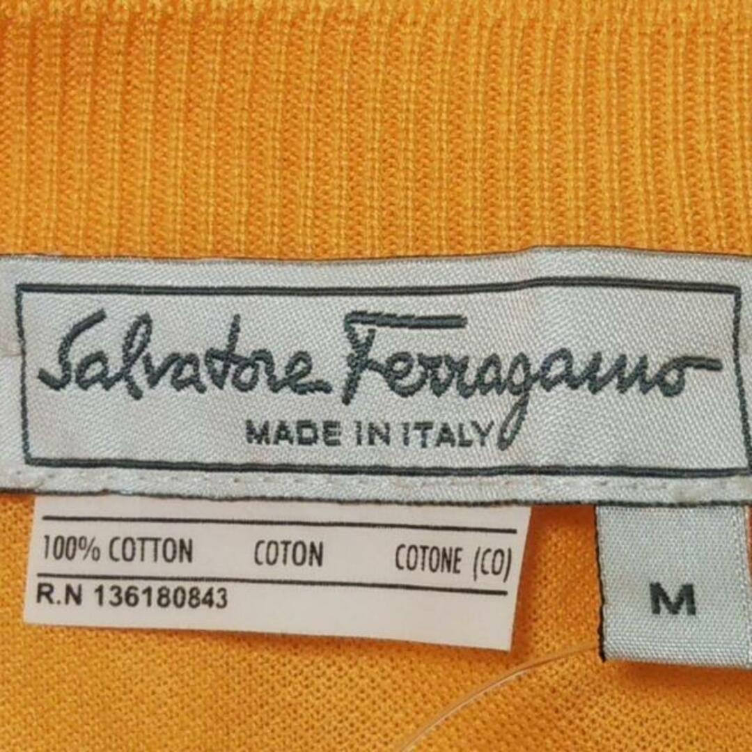 Salvatore Ferragamo(サルヴァトーレフェラガモ)のSalvatoreFerragamo(サルバトーレフェラガモ) 半袖ポロシャツ サイズM レディース美品  - オレンジ ガンチーニ レディースのトップス(ポロシャツ)の商品写真