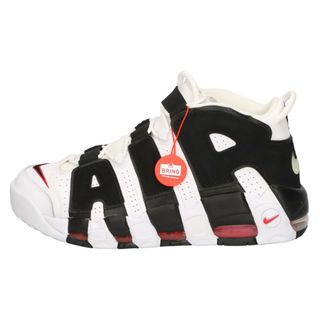 ナイキ(NIKE)のNIKE ナイキ AIR MORE UPTEMPO WHITE BLACK UNIVERSITY RED 414962-105 エアモアアップテンポ ハイカットスニーカー ホワイト/ブラック US8.5/26.5cm(スニーカー)