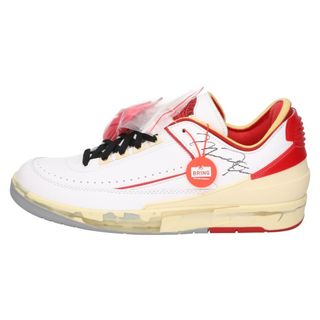 ナイキ(NIKE)のNIKE ナイキ ×OFF-WHITE AIR JORDAN 2 RETRO LOW SP DJ4375-106 オフホワイト エアジョーダン2レトロ ローカットスニーカー ホワイト/レッド US10.5/28.5cm(スニーカー)