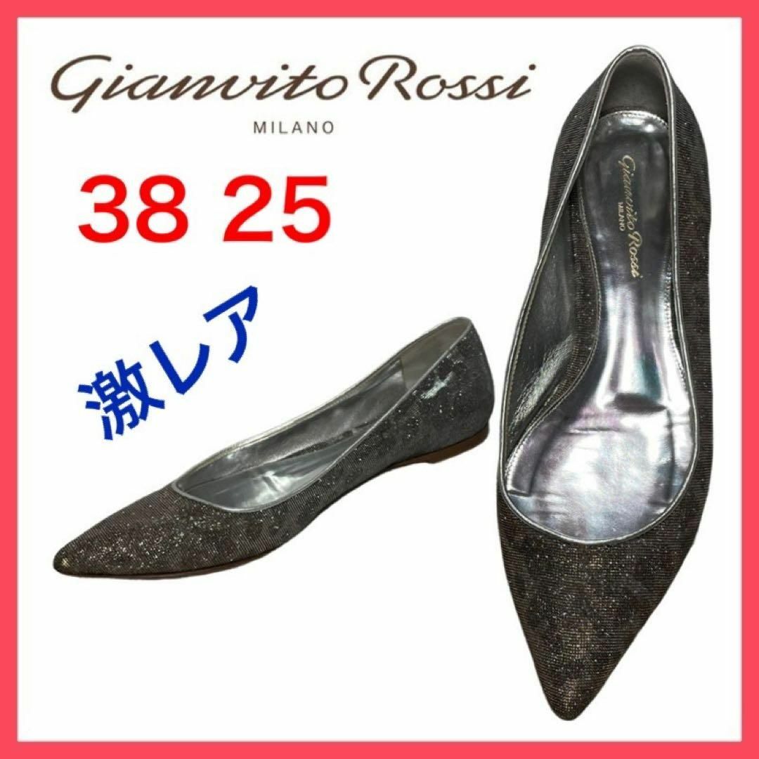 Gianvito Rossi(ジャンヴィットロッシ)の★激レア★ジャンヴィットロッシ　バレエシューズ　ポインテッドトゥ　レオパード38 レディースの靴/シューズ(バレエシューズ)の商品写真