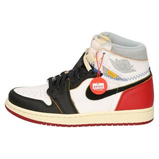 ナイキ(NIKE)のNIKE ナイキ ×UNION AIR JORDAN 1 RETRO HI NRG UNION BV1300-106 ユニオン エアジョーダン1 ハイカットスニーカー ホワイト/レッド US6.5/24.5cm(スニーカー)