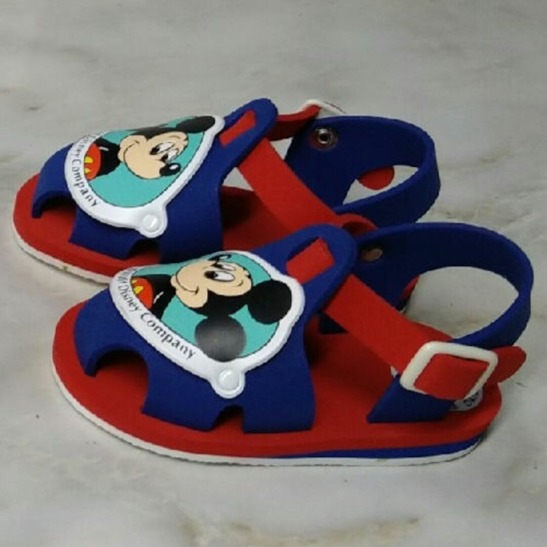 Disney(ディズニー)の【未使用】キッズサンダル　ミッキーマウス　レッド　14cm キッズ/ベビー/マタニティのベビー靴/シューズ(~14cm)(サンダル)の商品写真