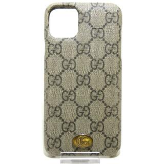 Gucci - GUCCI(グッチ) 携帯電話ケース GGプラス・GGスプリーム 625714 ベージュ×ダークブラウン iPhoneケース/iPhone11 Pro Max PVC(塩化ビニール)