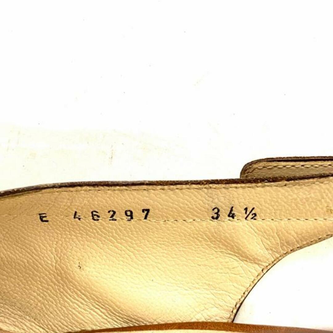 TANINO CRISCI(タニノクリスチー)のTANINO CRISCI(タニノクリスチー) サンダル 34 1/2 レディース - ブラウン アウトソール張替済 レザー レディースの靴/シューズ(サンダル)の商品写真