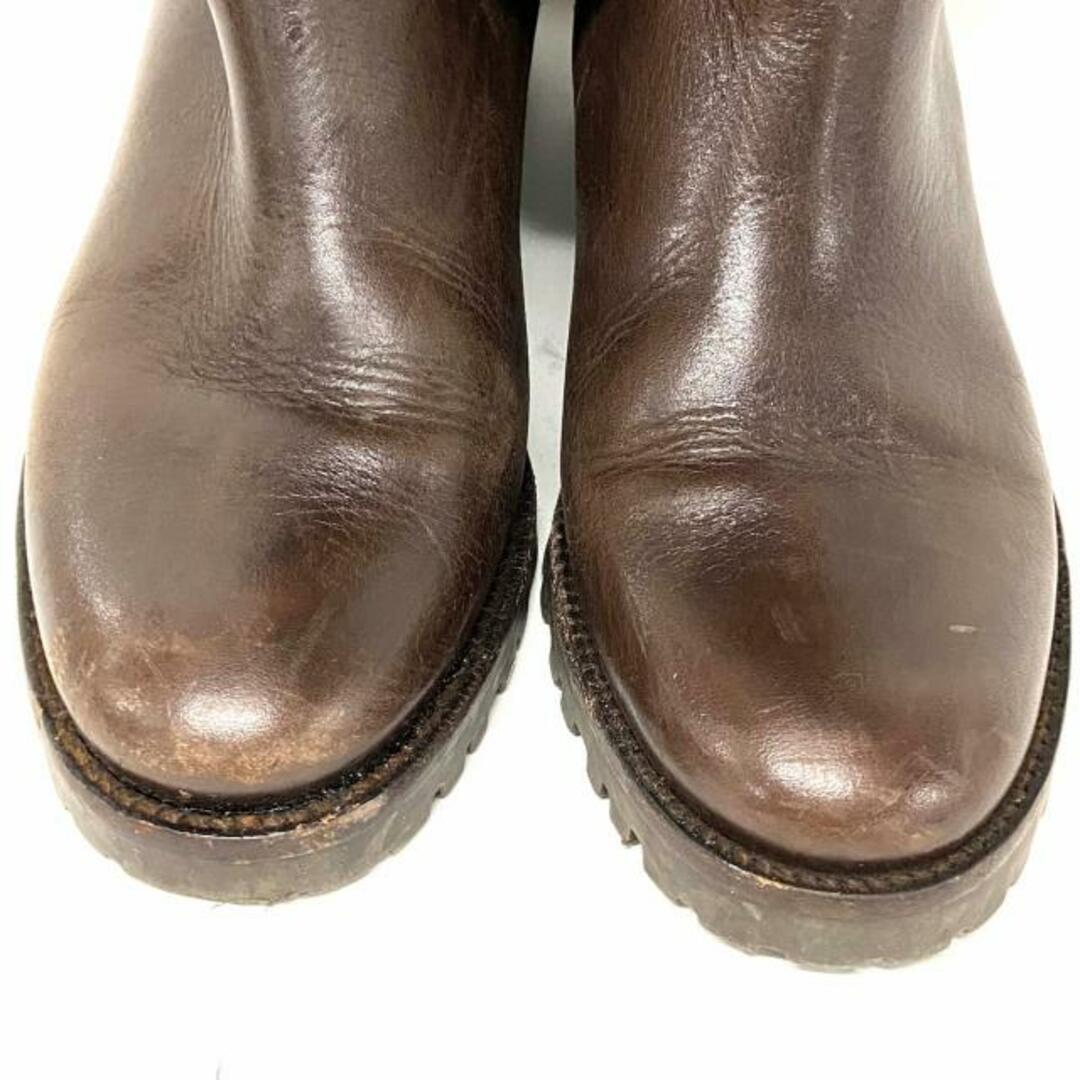Tory Burch(トリーバーチ)のTORY BURCH(トリーバーチ) ロングブーツ 5M レディース ダークブラウン×ネイビー キルティング レザー×ナイロン レディースの靴/シューズ(ブーツ)の商品写真