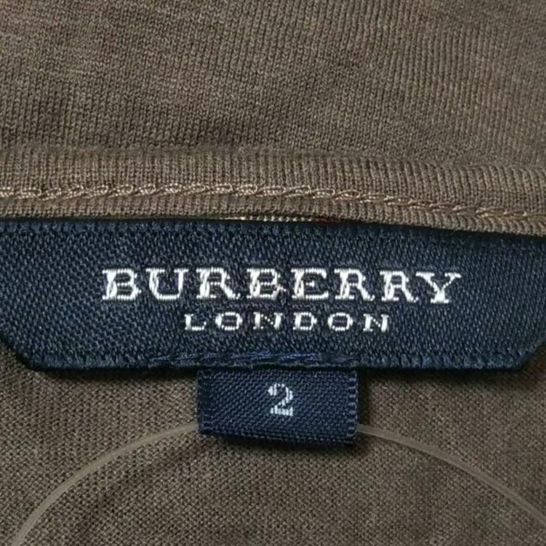 Burberry LONDON(バーバリーロンドン) 半袖カットソー サイズ2 M レディース - ダークブラウン クルーネック レディースのトップス(カットソー(半袖/袖なし))の商品写真