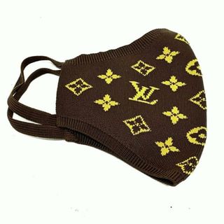 ルイヴィトン(LOUIS VUITTON)のLOUIS VUITTON(ルイヴィトン) 小物美品  マスク・マイユ M76747 ダークブラウン×イエロー マスク/モノグラムシルクマスクケース付き ナイロン	(その他)