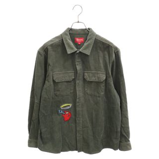 シュプリーム(Supreme)のSUPREME シュプリーム 21AW gonz corduroy work shirt ゴンズ刺繍コーデュロイワークシャツ カーキ(シャツ)