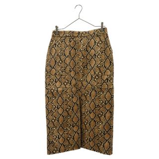 JORNNA ORTIZ ジョンハナオーティズ MIDI SKIRT パイソン柄 センターカットスカート ベージュ レディース F552CR(ロングスカート)