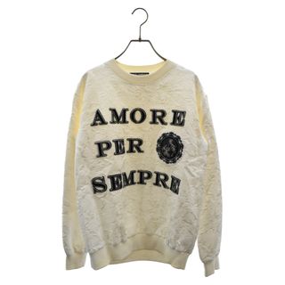 ドルチェアンドガッバーナ(DOLCE&GABBANA)のDOLCE & GABBANA ドルチェアンドガッバーナ AMORE PER SEMPER G9FD1T G7EFC クルーネック スウェットシャツ トレーナー ホワイト(スウェット)