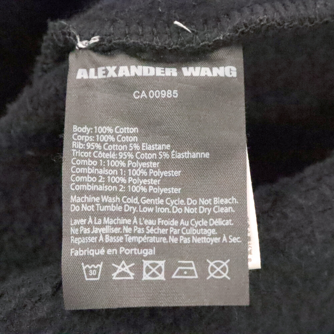 Alexander Wang(アレキサンダーワン)のALEXANDER WANG アレキサンダーワン Hybrid Football Jersey ハイブリッド フットボールジャージ- プルオーバーパーカー ブラック メンズのトップス(パーカー)の商品写真