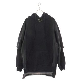 Alexander Wang - ALEXANDER WANG アレキサンダーワン Hybrid Football Jersey ハイブリッド フットボールジャージ- プルオーバーパーカー ブラック