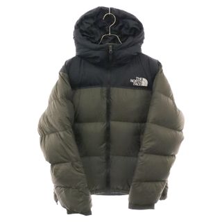 ザノースフェイス(THE NORTH FACE)のTHE NORTH FACE ザノースフェイス NuptseHoodie ヌプシ ダウン パーカージャケット ブラック/カーキ ND92331(ダウンジャケット)