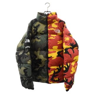 SUPREME シュプリーム 24SS × The North Face Split Nuptse Jacket Camo ザノースフェイス スプリットヌプシ ダウンジャケット カモフラ カーキ/レッド ND02400I