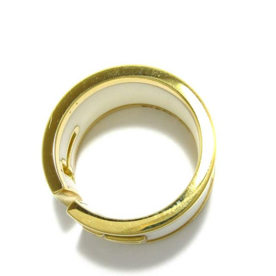 Tiffany & Co.(ティファニー)のTIFFANY&Co.(ティファニー) リング美品  Tカットアウトリング ホワイトセラミック×K18YG 白×ゴールド レディースのアクセサリー(リング(指輪))の商品写真