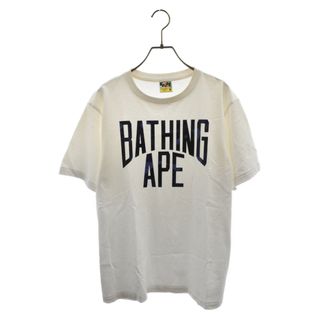 アベイシングエイプ(A BATHING APE)のA BATHING APE アベイシングエイプ BATHING APE フロント ロゴプリント 半袖Tカットソー ホワイト(Tシャツ/カットソー(半袖/袖なし))