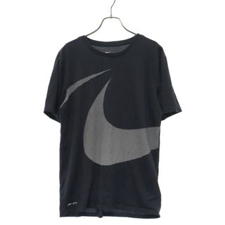 ナイキ(NIKE)のNIKE ナイキ DRI-FIT ドライフィット フロントビッグロゴ 半袖Tシャツ カットソー ブラック(Tシャツ/カットソー(半袖/袖なし))