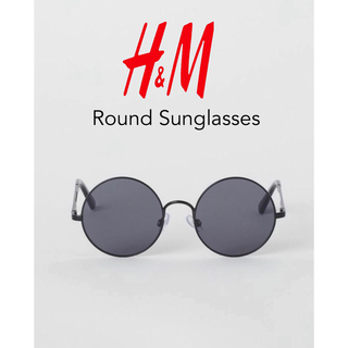 H&M - H&M サングラス ラウンド 丸メガネ ブラック エイチアンドエム 新品未使用