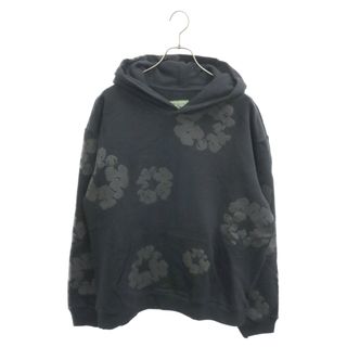 DENIM TEARS デニムティアーズ COTTON WREATH HOODIE デニムティアーズ フラワー プリント プル オーバー パーカー ブラック(パーカー)