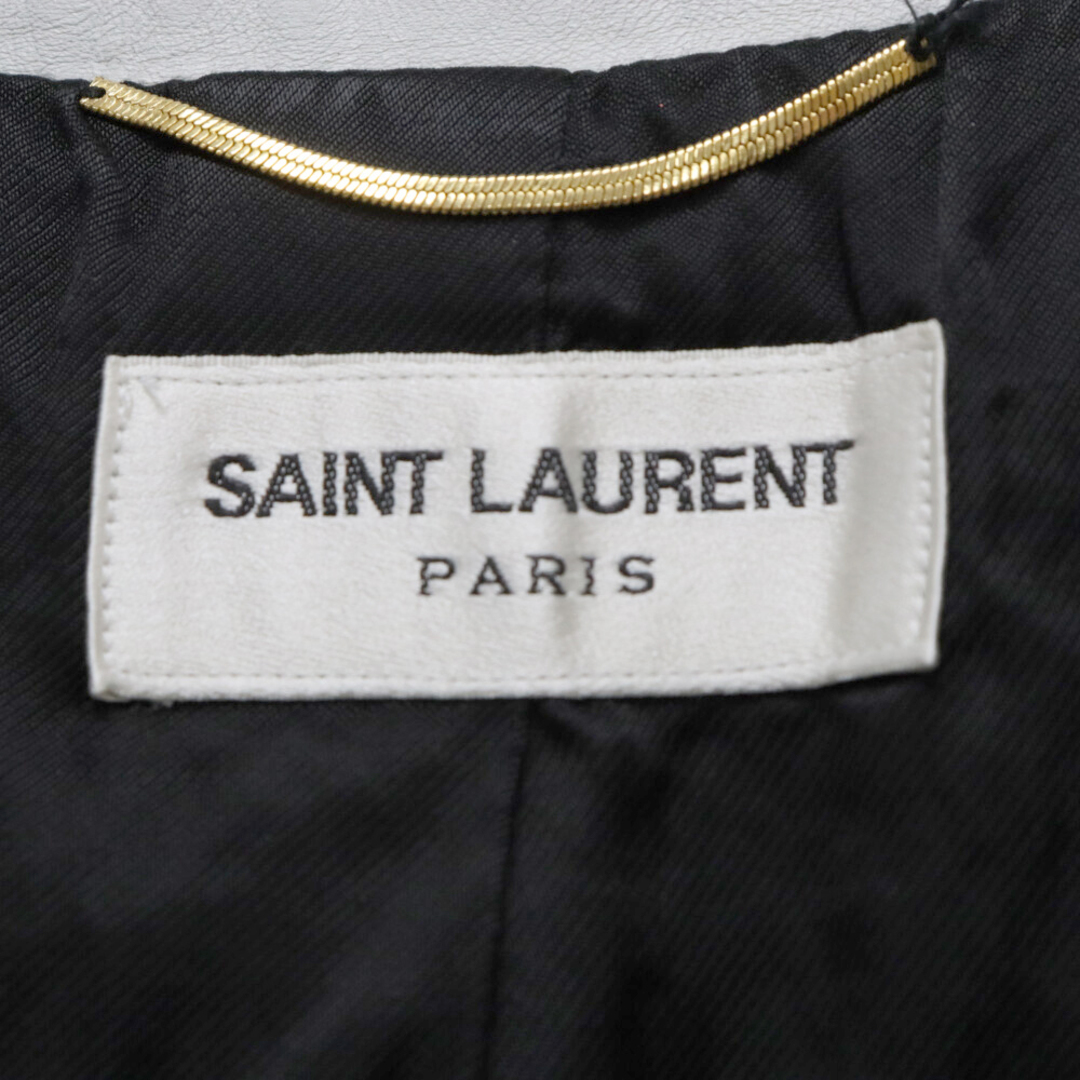 Saint Laurent(サンローラン)のSAINT LAURENT PARIS サンローランパリ 15AW L01 ペンキ加工 クラシックモーターサイクル レザージャケット ホワイト レディース 397287 Y5SS2 レディースのジャケット/アウター(ライダースジャケット)の商品写真