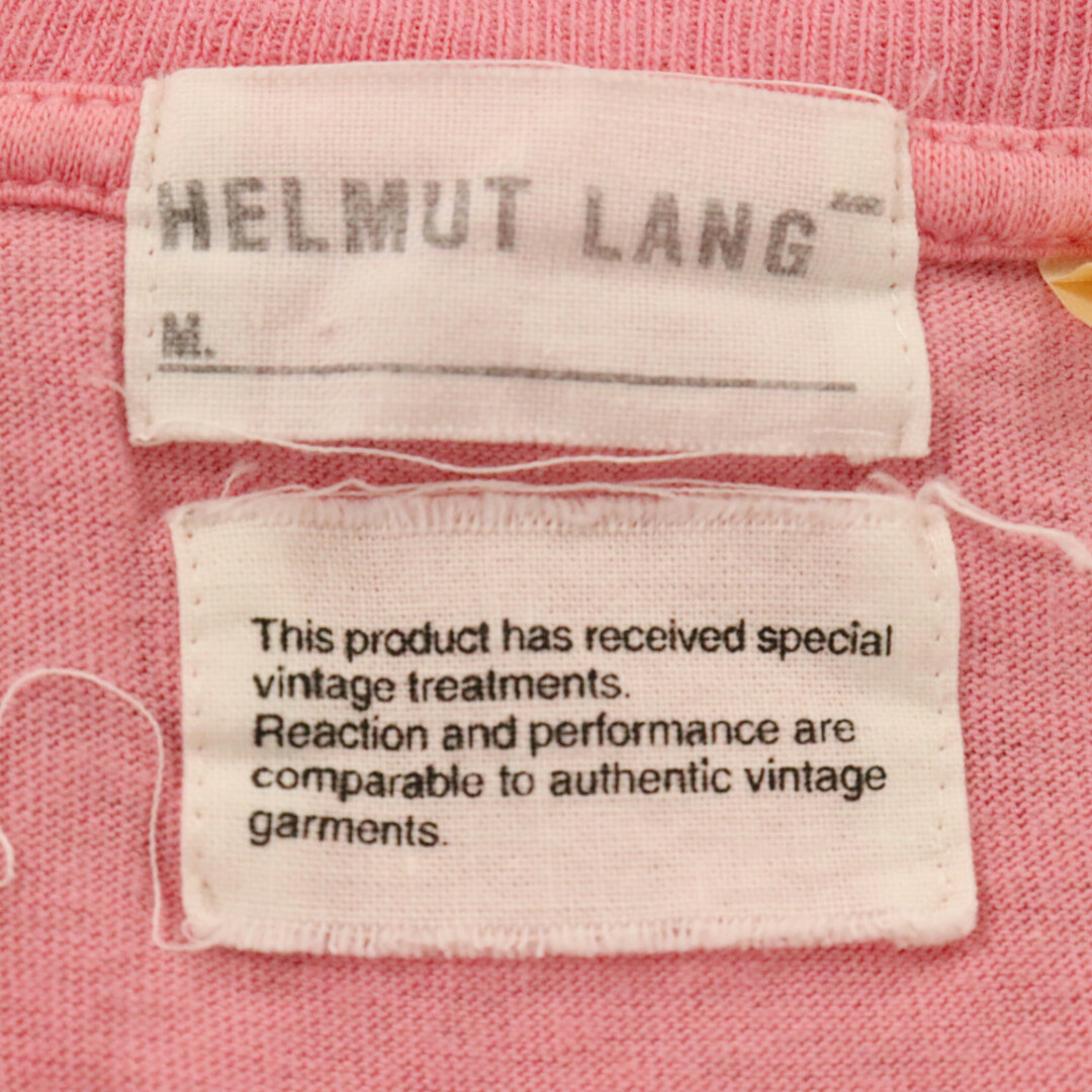 HELMUT LANG(ヘルムートラング)のHELMUT LANG ヘルムートラング 90S 本人期 archive アーカイブ フロントポケット 長袖カットソー ロングスリーブ Tシャツ ピンク メンズのトップス(Tシャツ/カットソー(七分/長袖))の商品写真