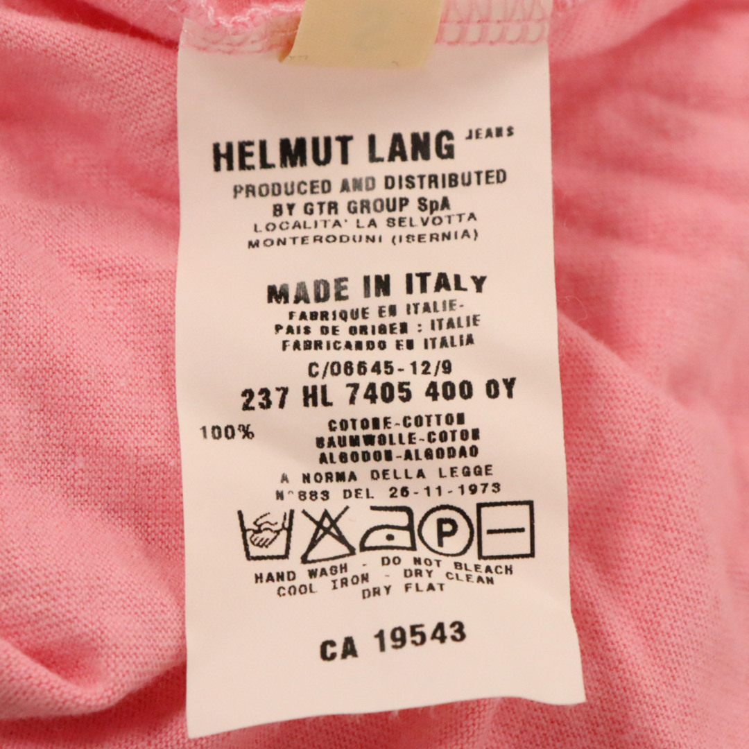 HELMUT LANG(ヘルムートラング)のHELMUT LANG ヘルムートラング 90S 本人期 archive アーカイブ フロントポケット 長袖カットソー ロングスリーブ Tシャツ ピンク メンズのトップス(Tシャツ/カットソー(七分/長袖))の商品写真