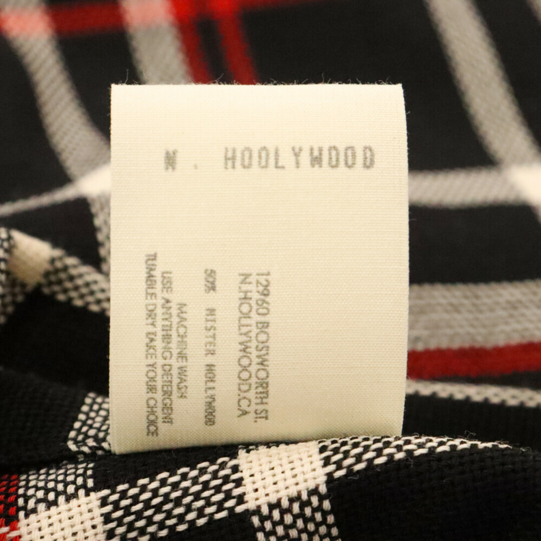 N.HOOLYWOOD(エヌハリウッド)のN.HOOLYWOOD エヌハリウッド S/S SHIRTS ウール チェック 半袖シャツ ブラック/レッド 1201-SH10-069 メンズのトップス(シャツ)の商品写真