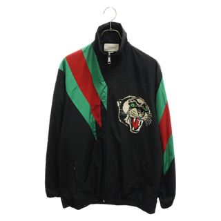 グッチ(Gucci)のGUCCI グッチ TIGER PATCH NYLON JACKET タイガー刺繍 ナイロンジャケット ブラック 45556-XJAC4(ナイロンジャケット)