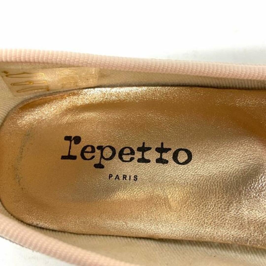 repetto(レペット)のrepetto(レペット) フラットシューズ 39 レディース - グレー×ピンク リボン 化学繊維 レディースの靴/シューズ(その他)の商品写真