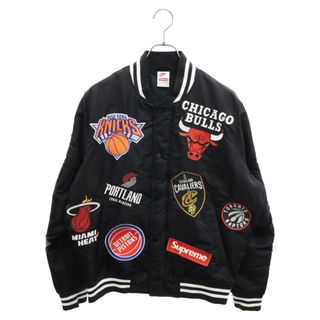 シュプリーム(Supreme)のSUPREME シュプリーム 18SS×NIKE NBA Teams Warm-Up Jacket ナイキ チームウォームアップスタジアムジャケット ブラック AO3631-010(スタジャン)