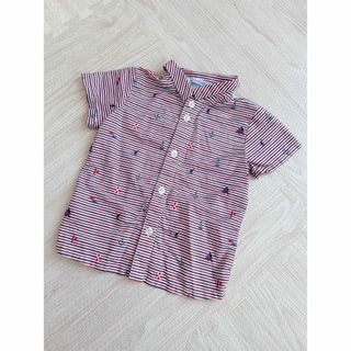 ファミリア(familiar)の新品未使用　ファミリア　ボーダー　シャツ　サイズ90(Tシャツ/カットソー)