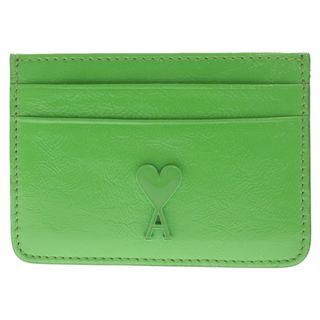 AMI Alexandre Mattiussi アミアレクサンドルマテュッシ CARD HOLDER ハートロゴカードケース グリーン UCL013(名刺入れ/定期入れ)