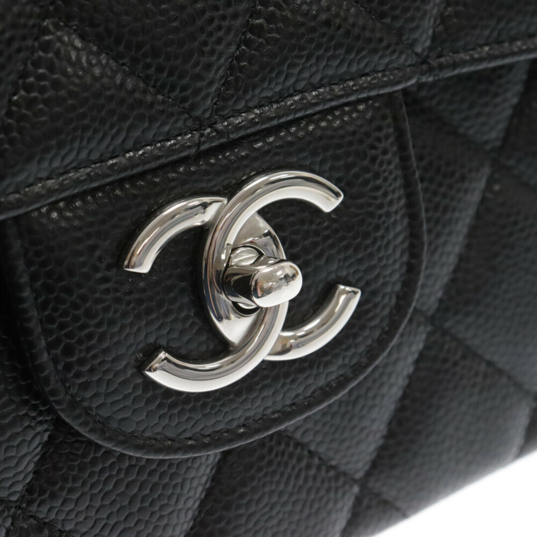 CHANEL(シャネル)のCHANEL シャネル キャビアスキン デカマトラッセ34 ココマーク ダブルフラップ ショルダーバッグ ブラック/シルバー メンズのバッグ(ショルダーバッグ)の商品写真
