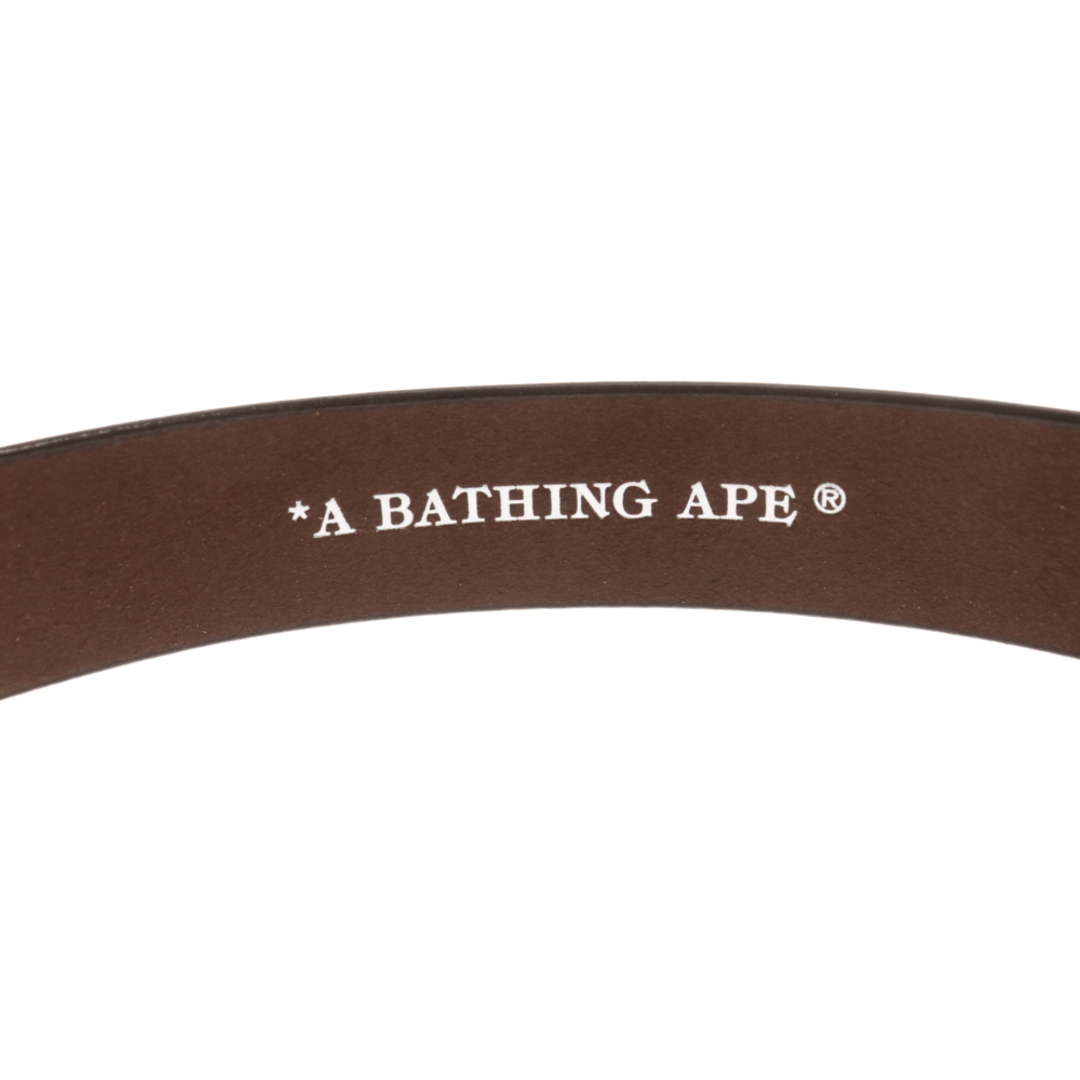 A BATHING APE(アベイシングエイプ)のA BATHING APE アベイシングエイプ BAPE STA 1stカモ型押し レザーベルト ブラウン メンズのファッション小物(ベルト)の商品写真