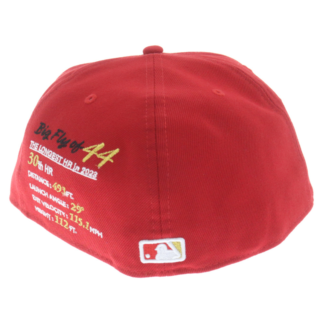 NEW ERA(ニューエラー)のNEW ERA ニューエラ 59FIFTY SHOHEI OHTANI AMERICAN LEAGUE MVP&HOME RUNS LEADERS オオタ二ショウヘイ アメリカンリーグ 6パネル ベースボールキャップ 帽子 レッド/ホワイト メンズの帽子(キャップ)の商品写真