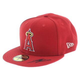 ニューエラー(NEW ERA)のNEW ERA ニューエラ 59FIFTY SHOHEI OHTANI AMERICAN LEAGUE MVP&HOME オオタ二ショウヘイ アメリカンリーグ 6パネル ベースボールキャップ 帽子 レッド(キャップ)