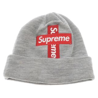 Supreme - SUPREME シュプリーム 20AW×NEW ERA Cross Box Logo Beanie クロス ボックス ロゴ ビーニー ニットキャップ 帽子 グレー