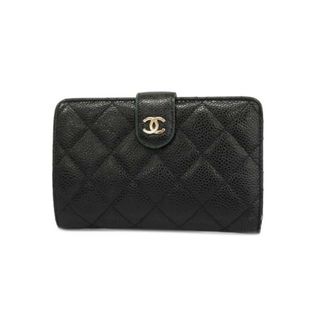 シャネル(CHANEL)の【4ic3335】シャネル 財布/マトラッセ/キャビアスキン/ブラック/ゴールド金具 【中古】 レディース(財布)