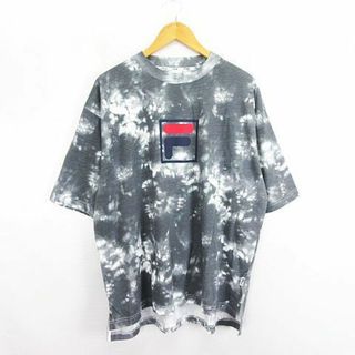 フィラ(FILA)のフィラ Tシャツ 半袖 クルーネック ロゴ タイダイ柄 XL グレー系 ※EKM(Tシャツ/カットソー(半袖/袖なし))