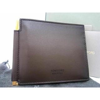 トムフォード(TOM FORD)の ■新品同様■ TOM FORD トムフォード レザー 二つ折り 財布 ウォレット 札入れ カード入れ メンズ ブラウン系 AV8746 (その他)